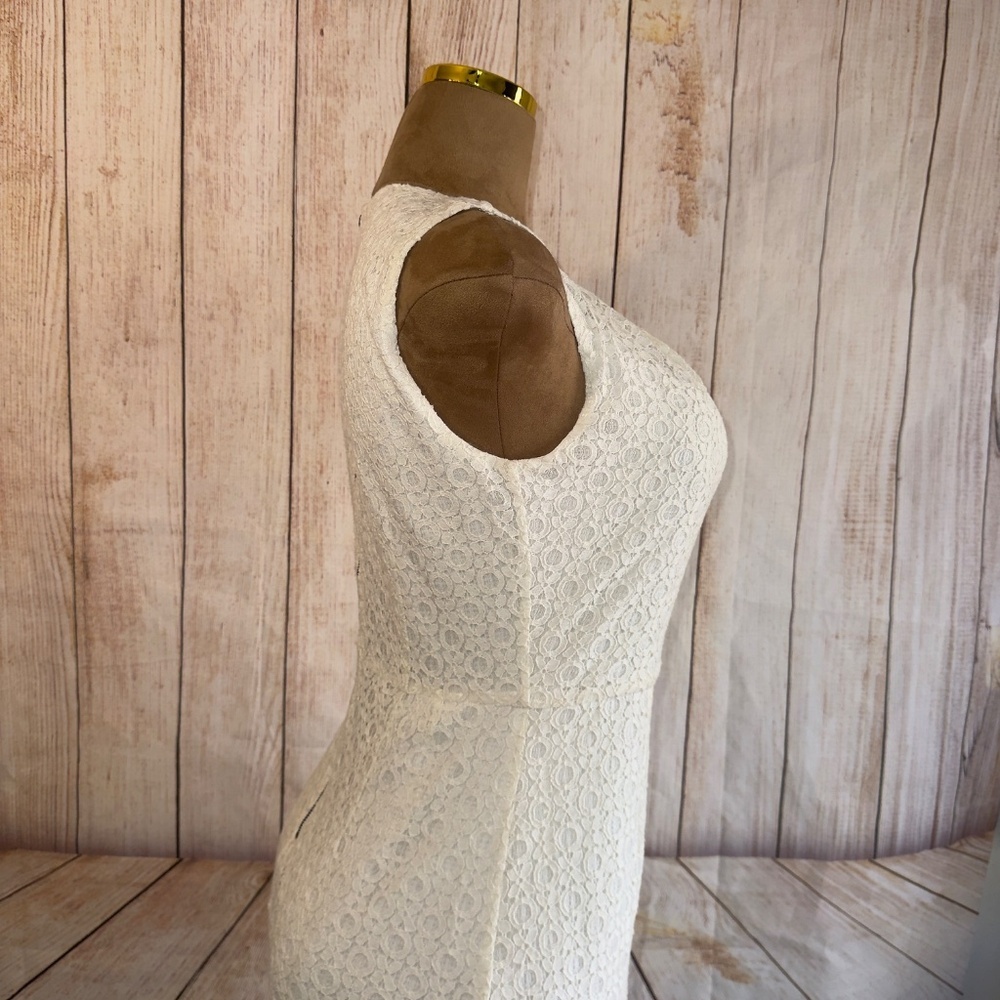 NWT TAHARI ANGEL CREAM WHITE LACE OVERLAY DRESS- Women’s Sz 8 $248​​ - Picture 5 of 12